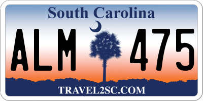 SC license plate ALM475