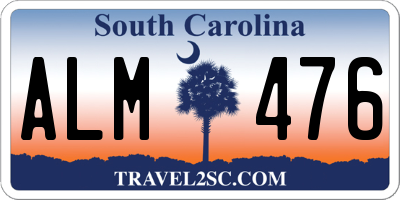SC license plate ALM476