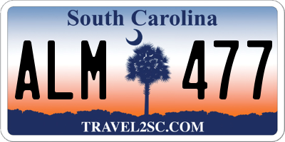 SC license plate ALM477