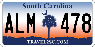 SC license plate ALM478
