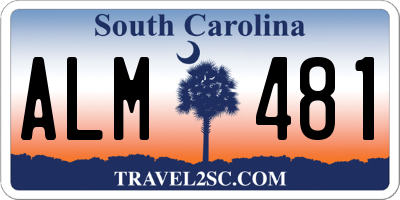 SC license plate ALM481