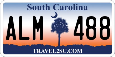 SC license plate ALM488