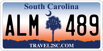 SC license plate ALM489