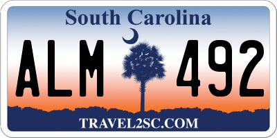 SC license plate ALM492