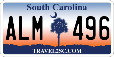 SC license plate ALM496