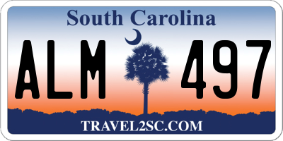 SC license plate ALM497