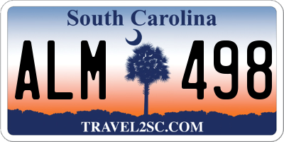 SC license plate ALM498