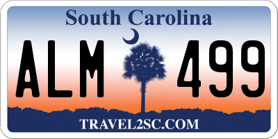 SC license plate ALM499