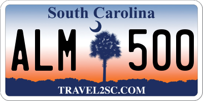 SC license plate ALM500