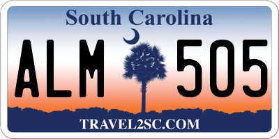 SC license plate ALM505