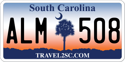 SC license plate ALM508