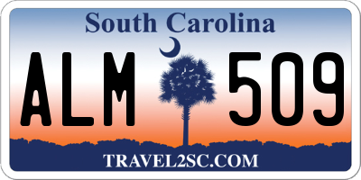 SC license plate ALM509