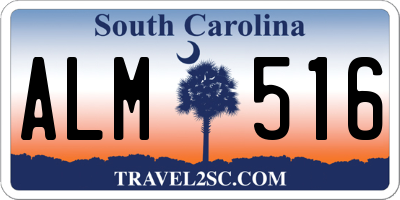 SC license plate ALM516
