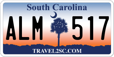 SC license plate ALM517