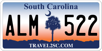 SC license plate ALM522