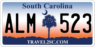 SC license plate ALM523