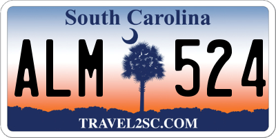 SC license plate ALM524