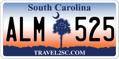 SC license plate ALM525