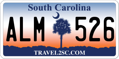 SC license plate ALM526