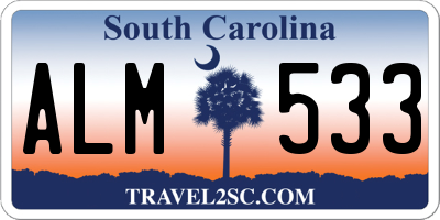 SC license plate ALM533