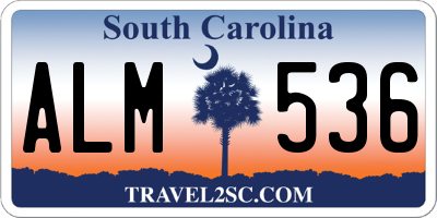 SC license plate ALM536