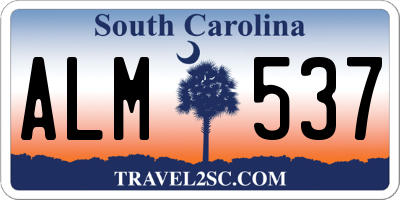 SC license plate ALM537