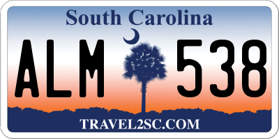 SC license plate ALM538