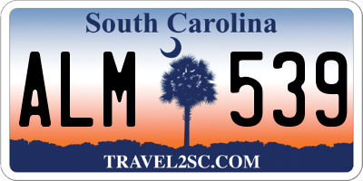 SC license plate ALM539