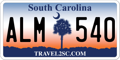 SC license plate ALM540
