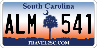 SC license plate ALM541
