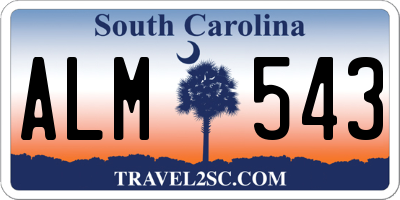 SC license plate ALM543