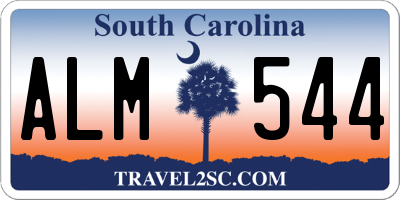 SC license plate ALM544