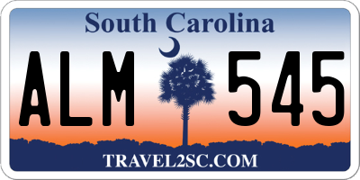 SC license plate ALM545