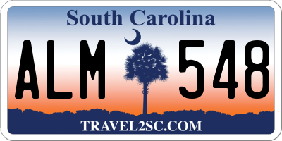 SC license plate ALM548
