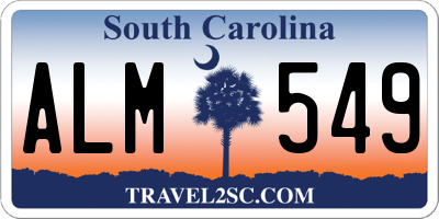 SC license plate ALM549