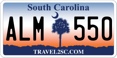 SC license plate ALM550