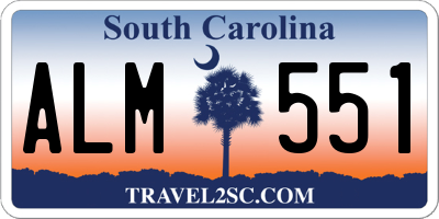 SC license plate ALM551