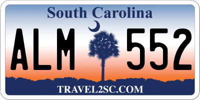 SC license plate ALM552