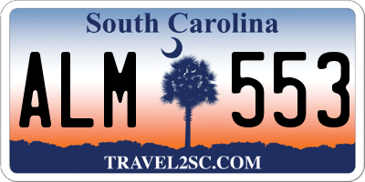 SC license plate ALM553
