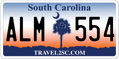 SC license plate ALM554
