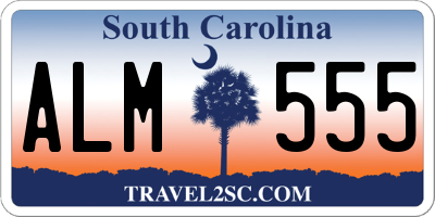 SC license plate ALM555