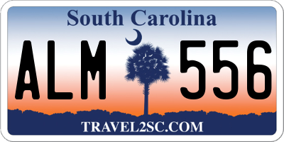 SC license plate ALM556