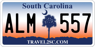 SC license plate ALM557