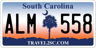 SC license plate ALM558
