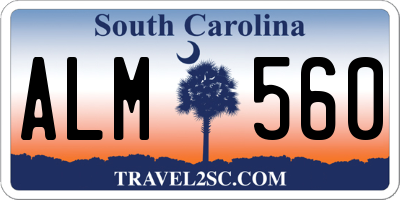 SC license plate ALM560