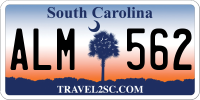 SC license plate ALM562