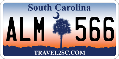 SC license plate ALM566