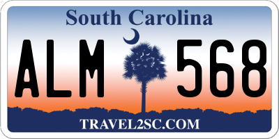 SC license plate ALM568