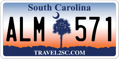 SC license plate ALM571