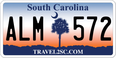 SC license plate ALM572